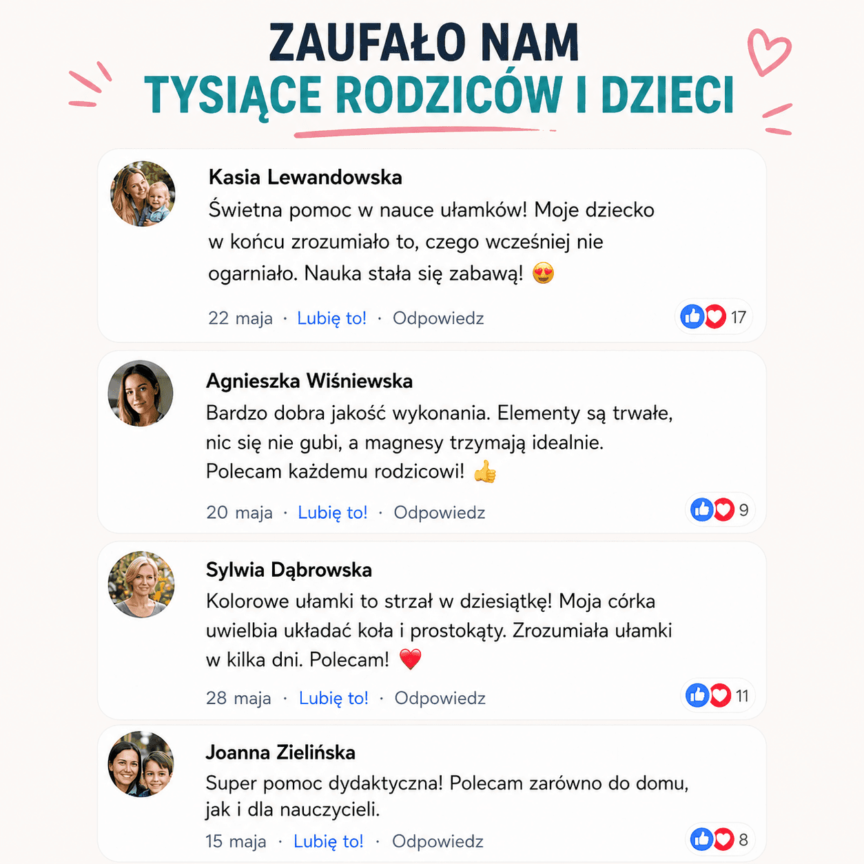 Liczak - książka do nauki ułamków Montessori